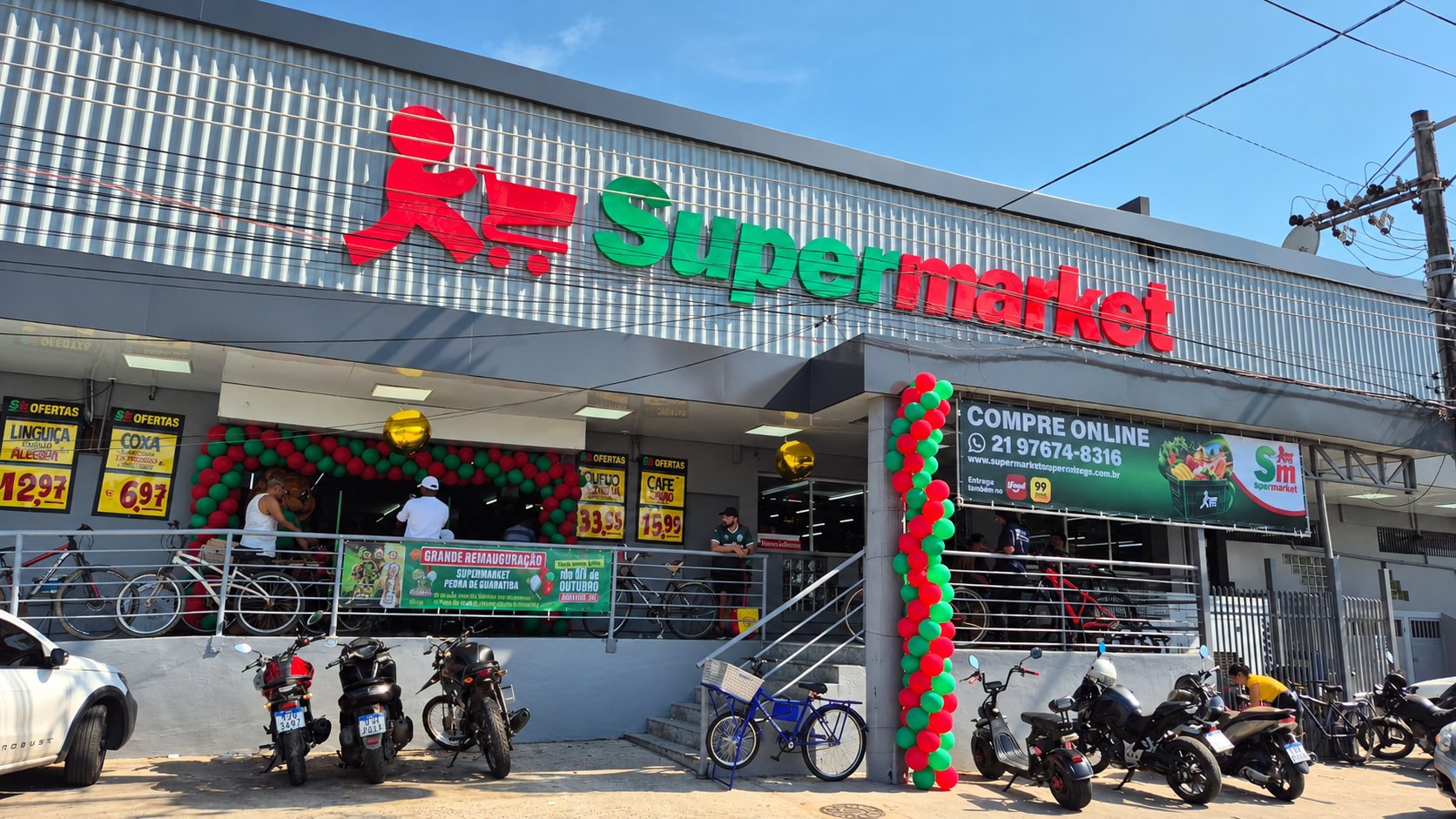 A loja do Supermarket Barra Oeste de Pedra de Guaratiba foi reinaugurada no dia 1º de outubro