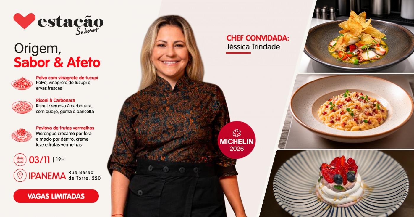 A chef Jéssica Trindade foi a primeira mulher carioca a conquistar uma estrela Michelin em 2026, sendo a segunda brasileira a alcançar o marco