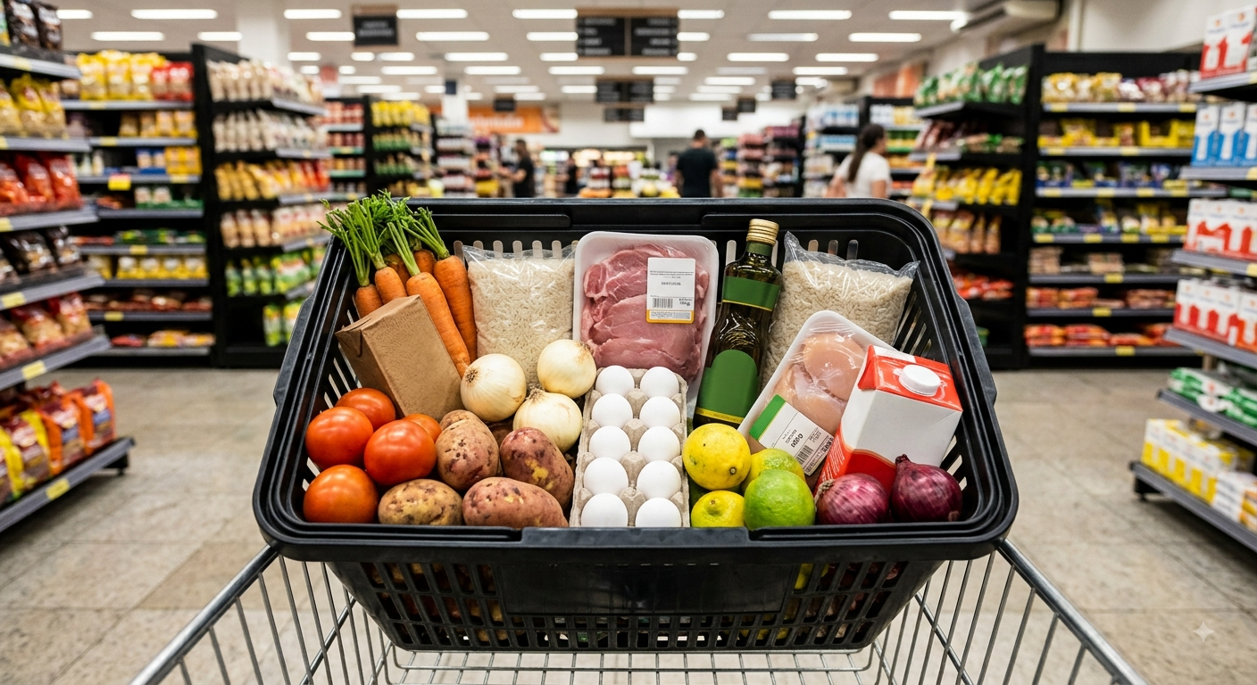 No Rio de Janeiro, a Alimentação no Domicílio registrou queda de 0,81%, com destaque para redução no preço de itens como batata inglesa, tomate e carne de porco