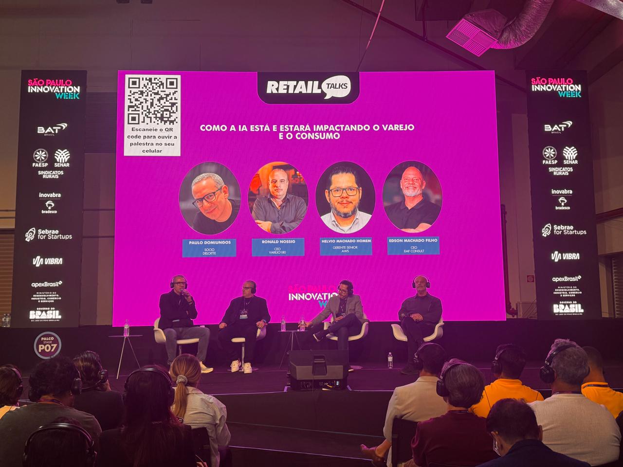 Painel no palco Retail Talks, que integra a programação do primeiro São Paulo Innovation Week