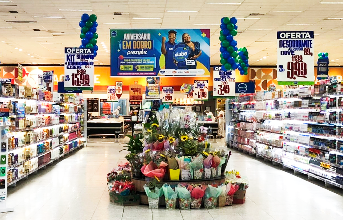 Prezunic celebra “Aniversário em Dobro” e lança clube de vantagens com doação de alimentos