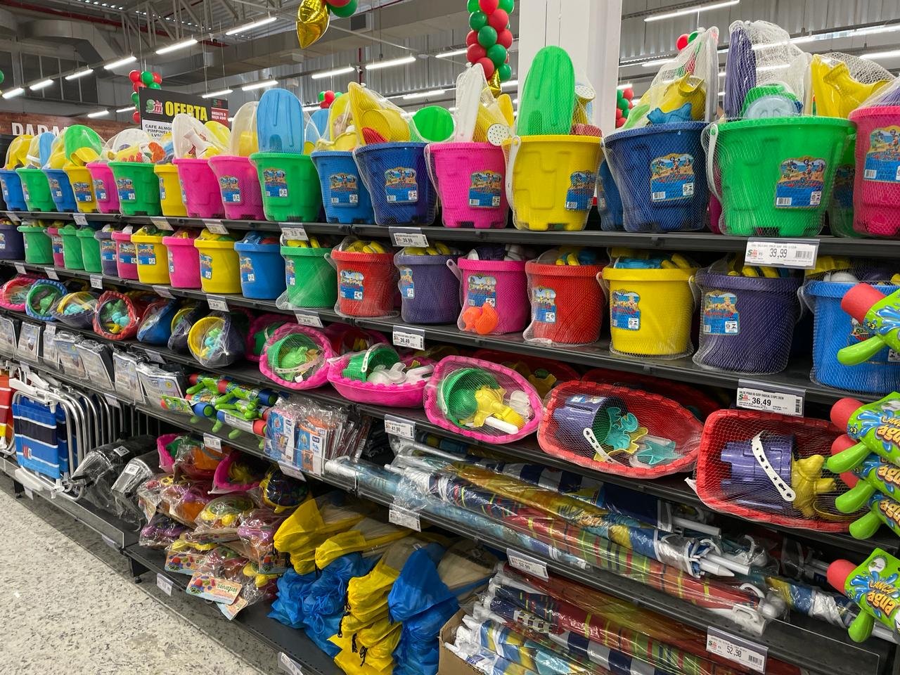 Deu praia nos supermercados!