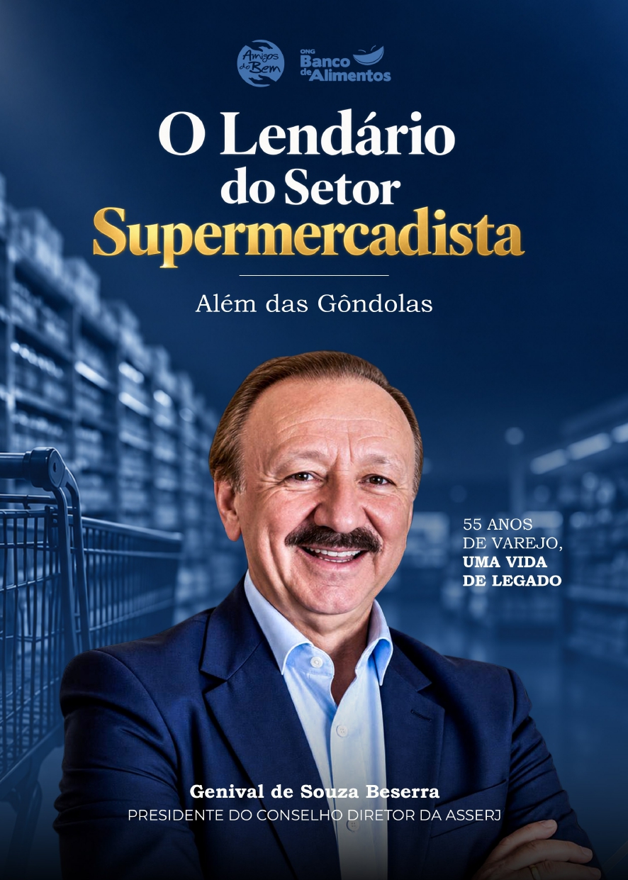 “Além das Gôndolas”: Genival Beserra, presidente do Conselho Diretor da ASSERJ, é homenageado em biografia