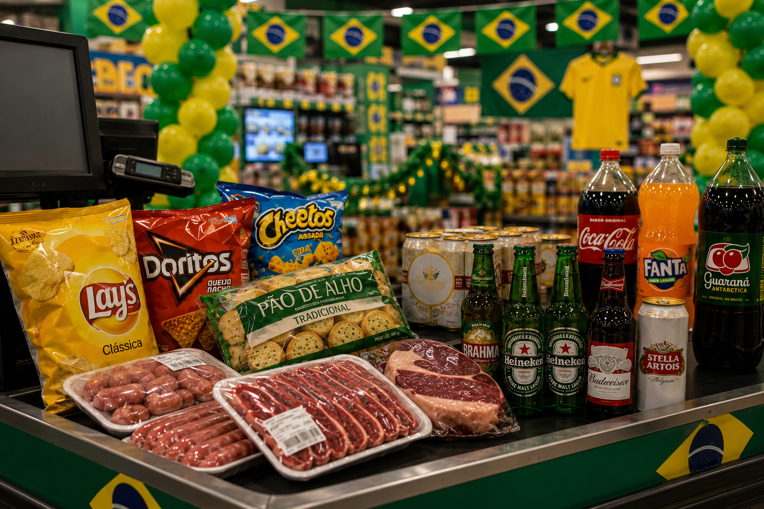 Copa do Mundo impulsiona consumo nos supermercados: vendas cresceram 21,3% com o Brasil em campo