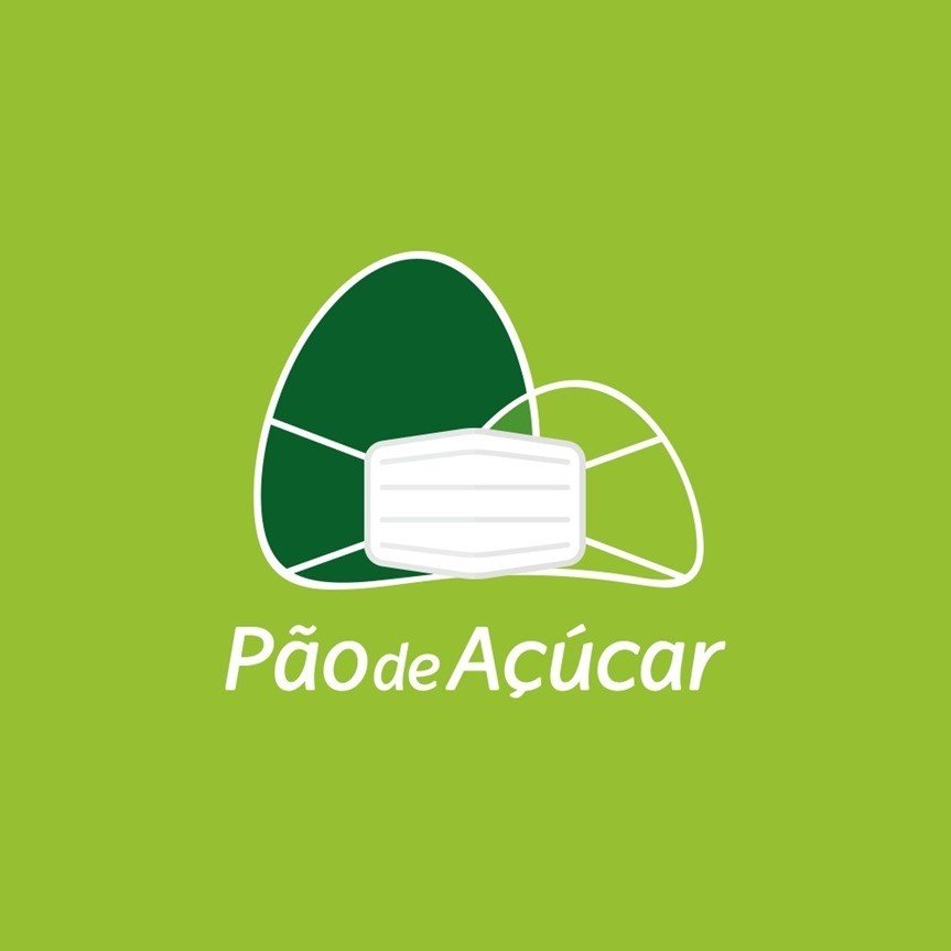 Pão de Açúcar adere a movimento de conscientização e 'veste' máscara facial em seu logo