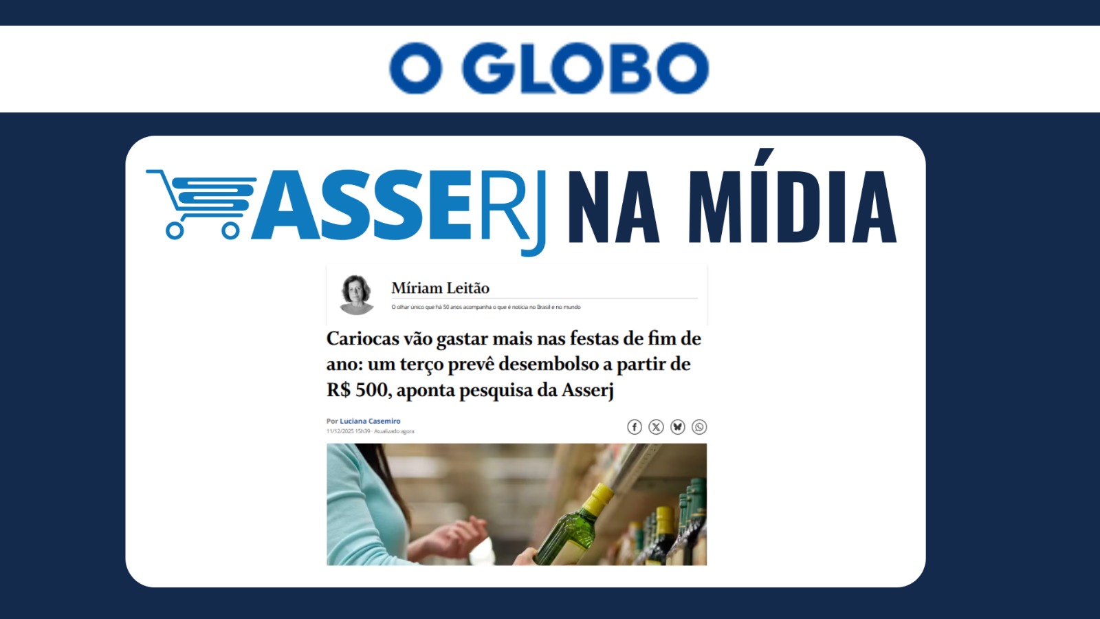 Pesquisa da ASSERJ revela perfil dos consumidores cariocas para festas de fim de ano