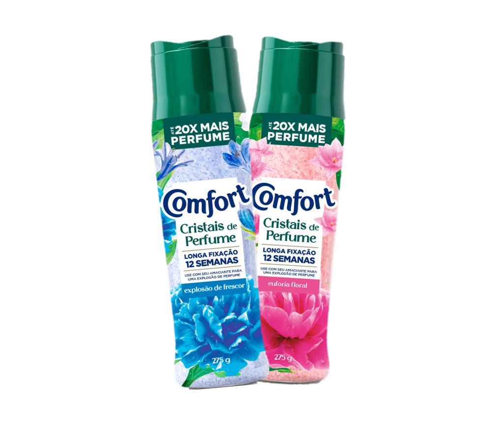 Comfort Boom inova e lança perfume em cristais, inédito no Brasil. Venha conferir